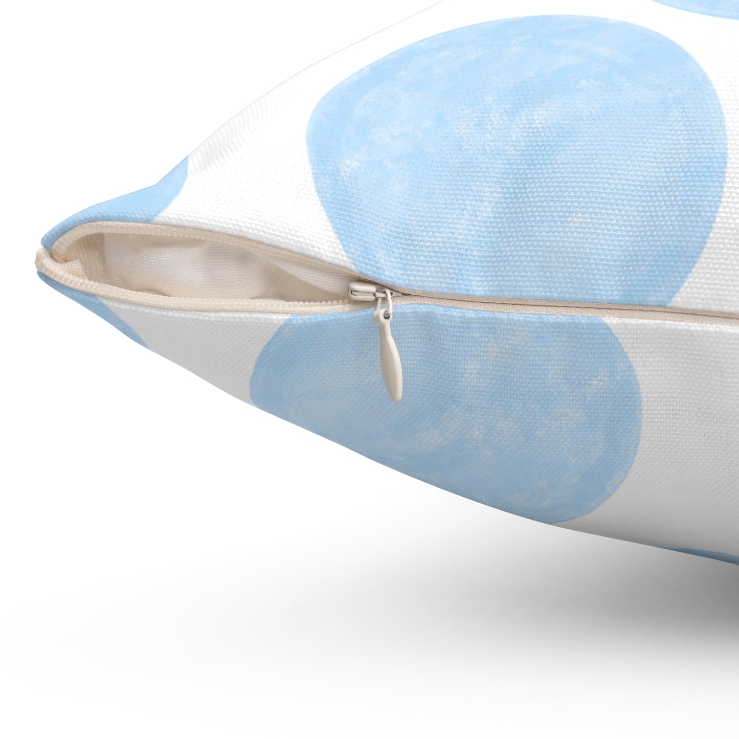 Polka Dot Palette Polyester Square Pillow light blue