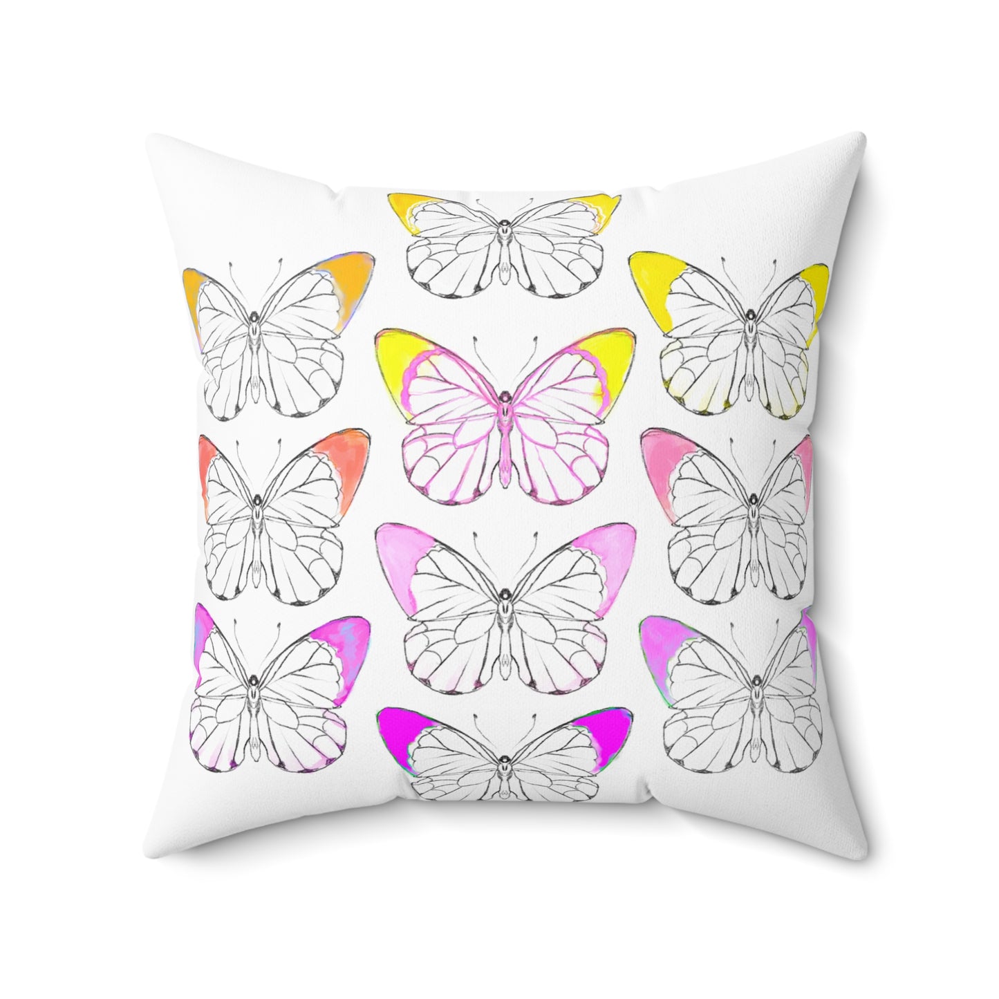 Chroma Polyester Square Pillow " Hardships are chisels in God's hands...."