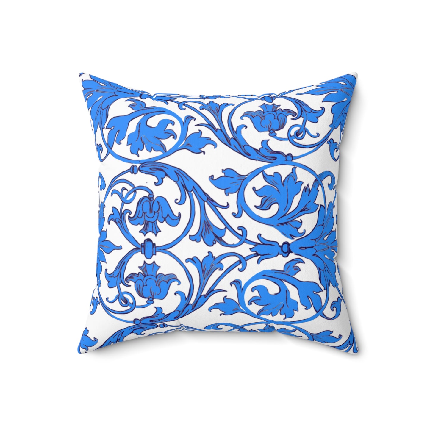 Scrollwork Polyester Square Pillow "Reckless words..."
