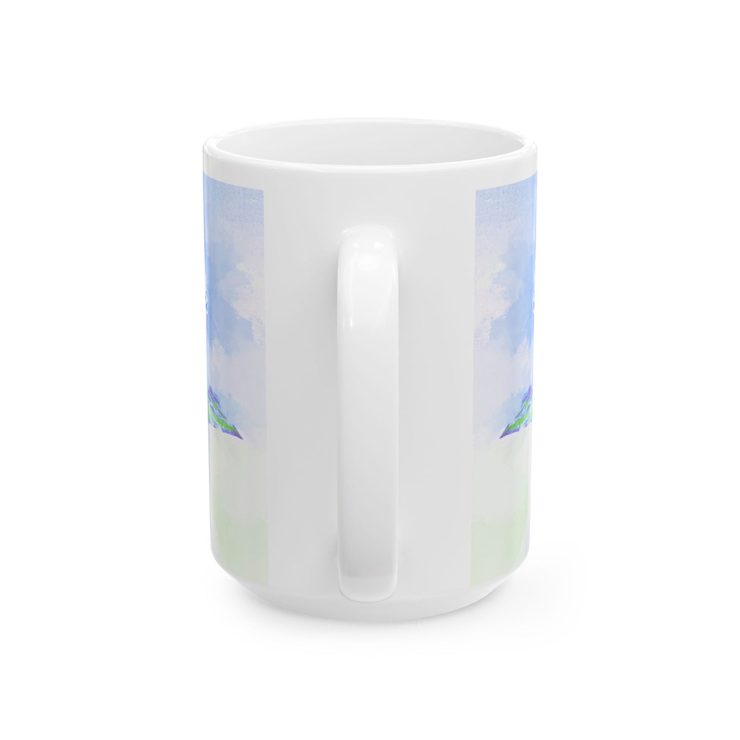 Zinnia Color Splash Mug Blue “Dare to Live”