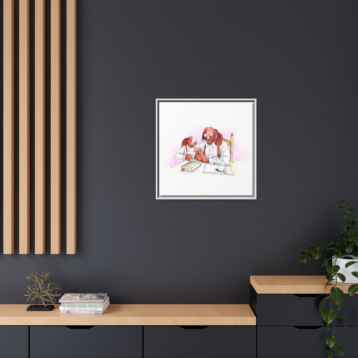 Dogi Fun Matte Canvas Framed