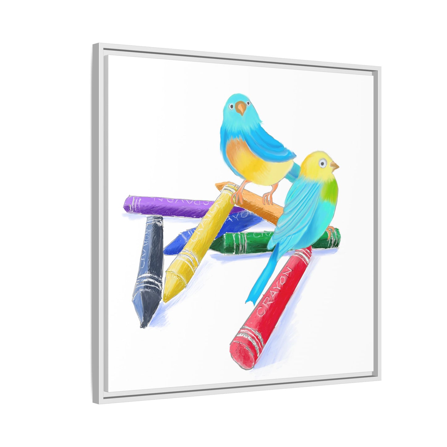 Jolly Birds Matte Canvas Framed