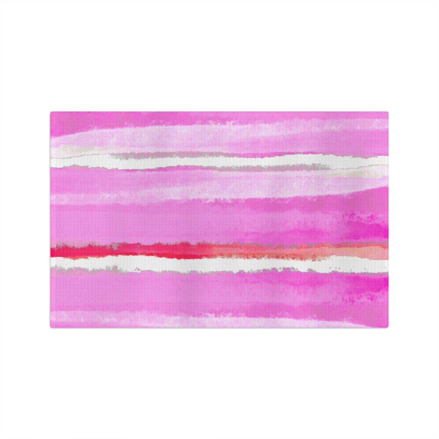 Mega Stripes Tea Towel pink, red