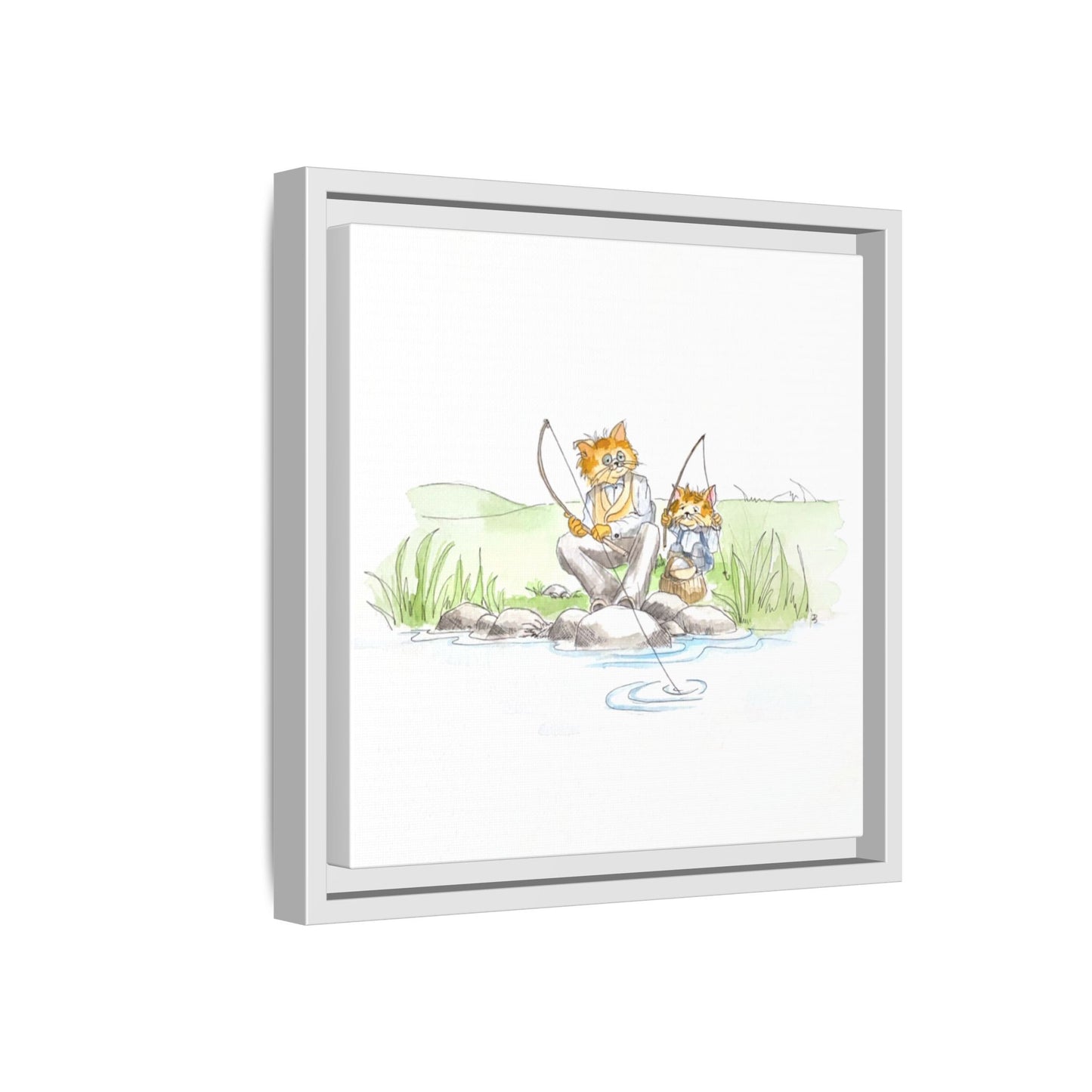 Kitty Fun Matte Canvas Framed