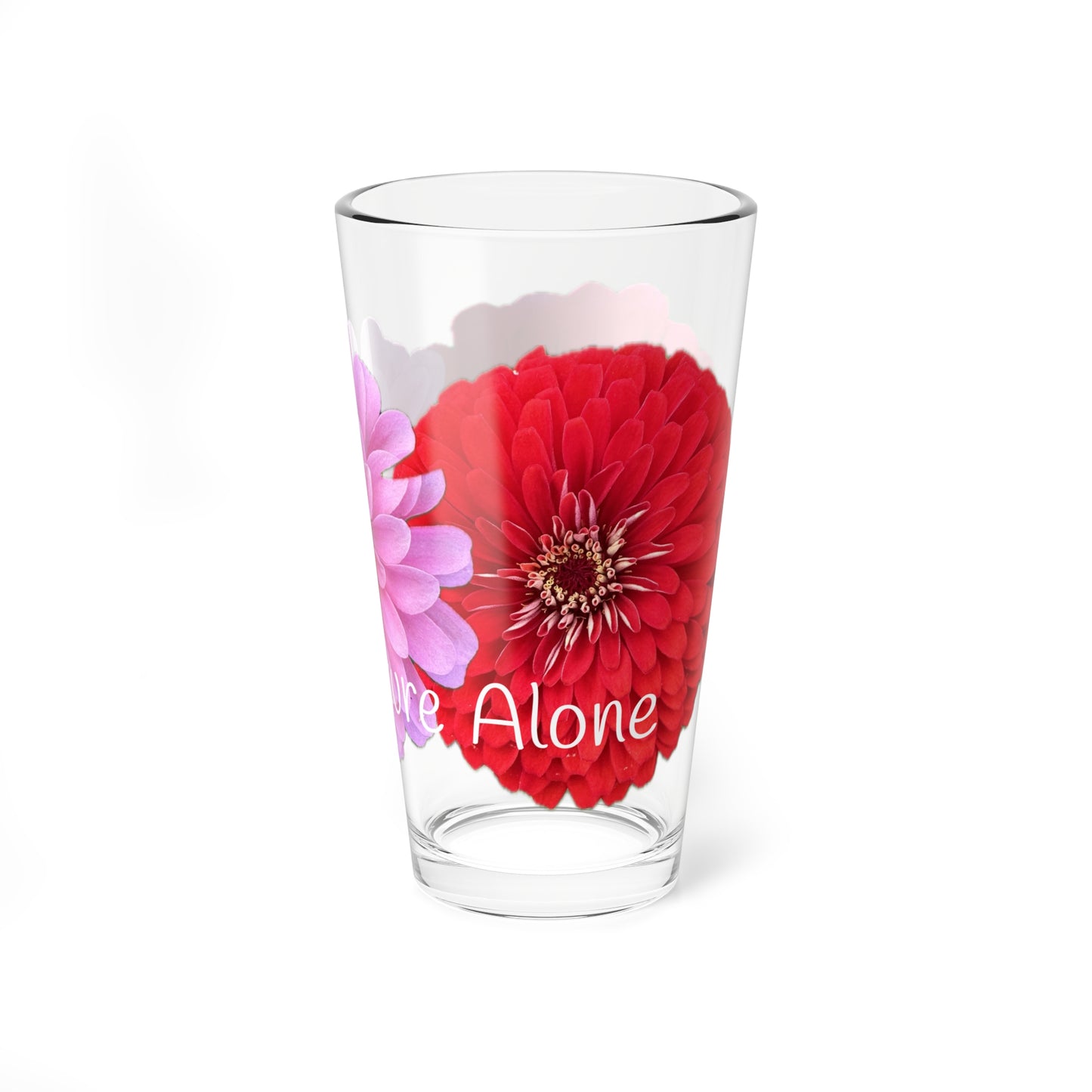 Zinnia Pint Glass "By Scripture Alone"