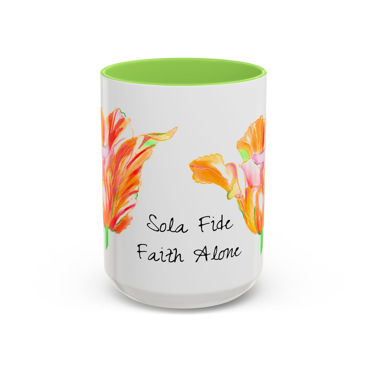 Vibrant Tulips Mugs “Sola Fide…”