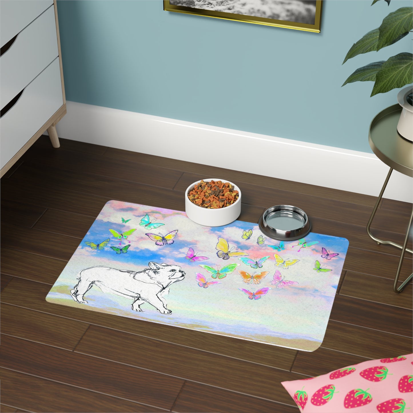 Dogi Butterfly Flutter Pet Food Mat Bulldog