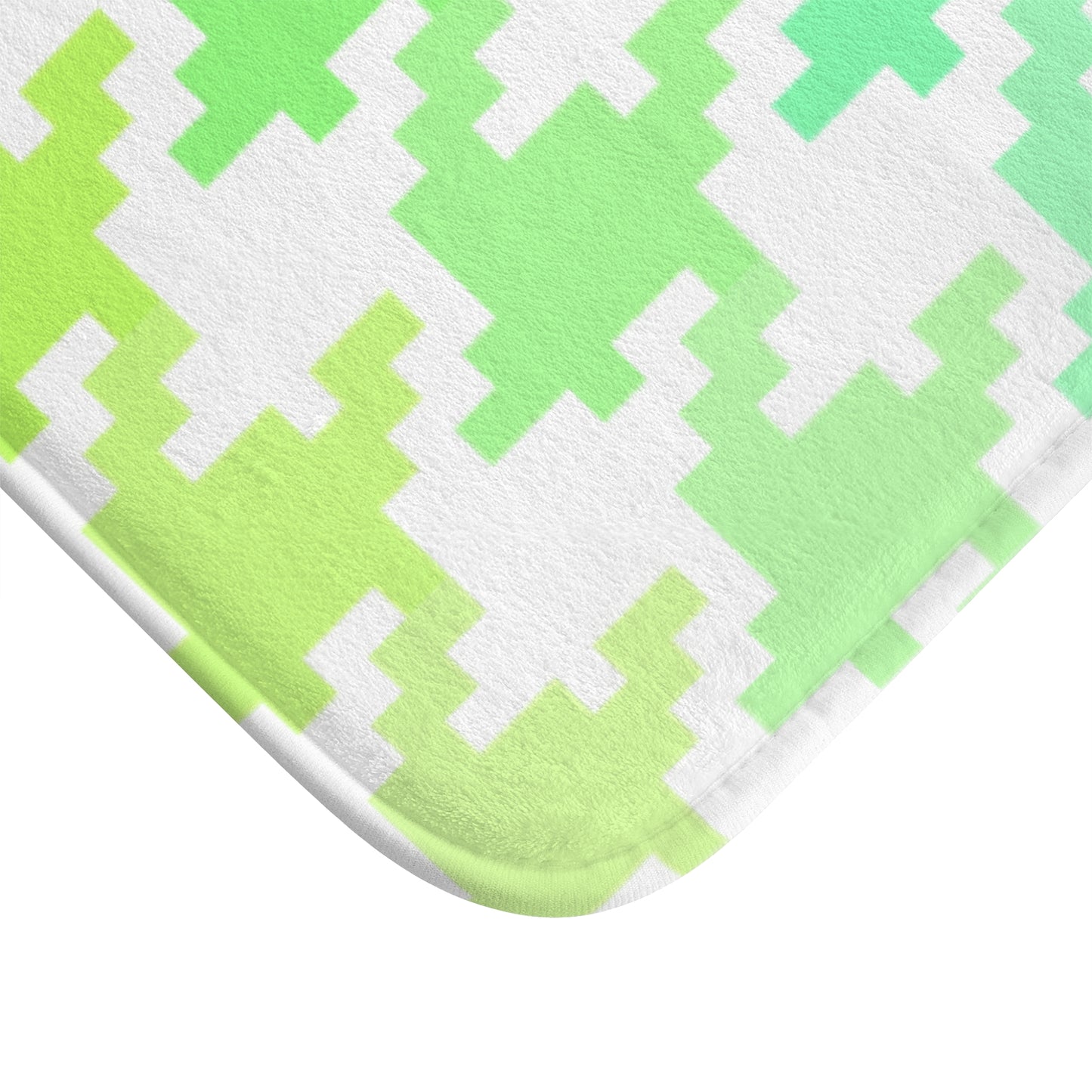 Bath Mats Houndstooth Green/Aqua