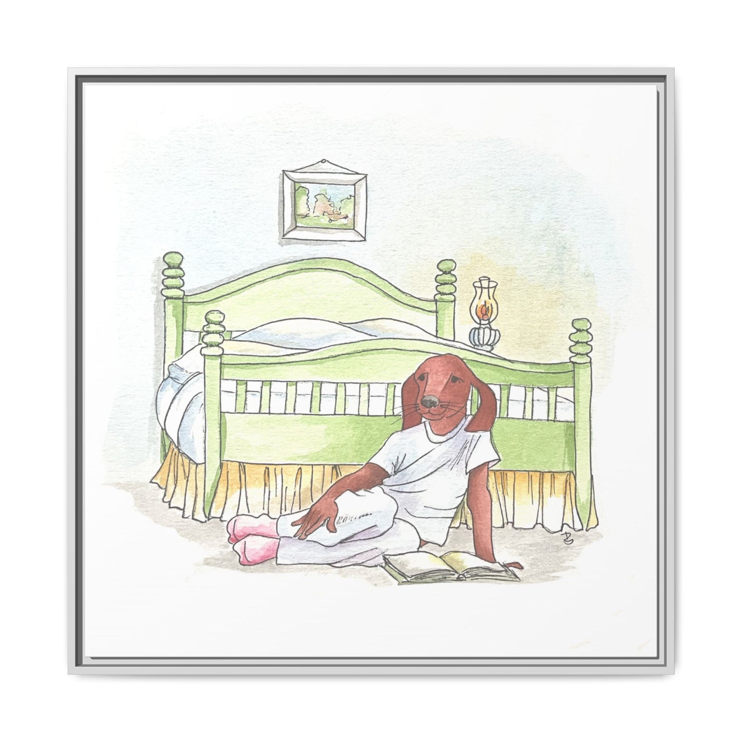 Dogi Fun Matte Canvas Framed