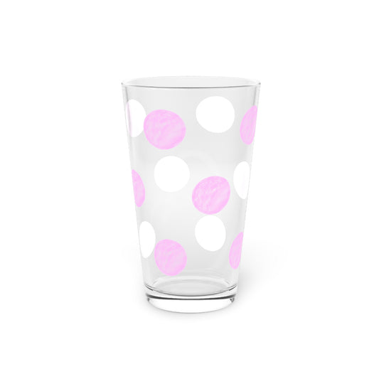 Polka Dot in Pink,  Pint Glass, 16oz