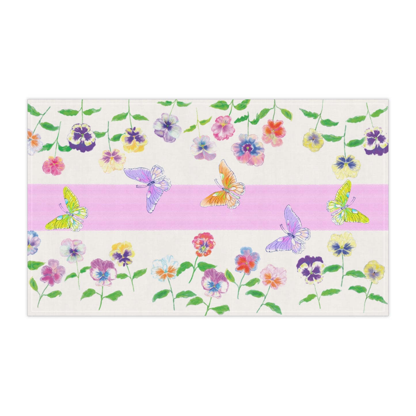 Flower Fun Tea Towel Pansy