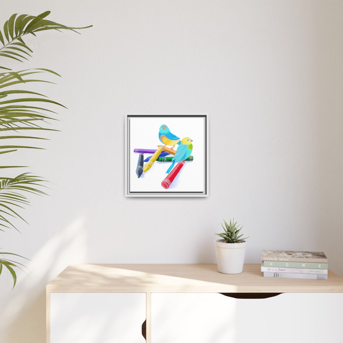 Jolly Birds Matte Canvas Framed