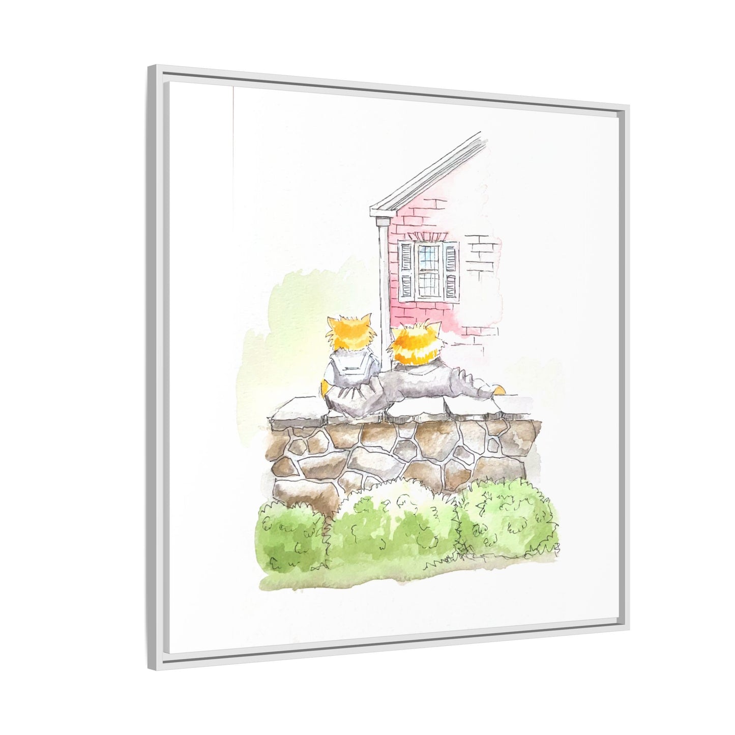 Kitty Fun Matte Canvas Framed
