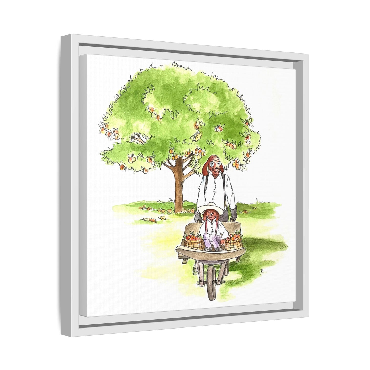 Dogi Fun Matte Canvas Framed
