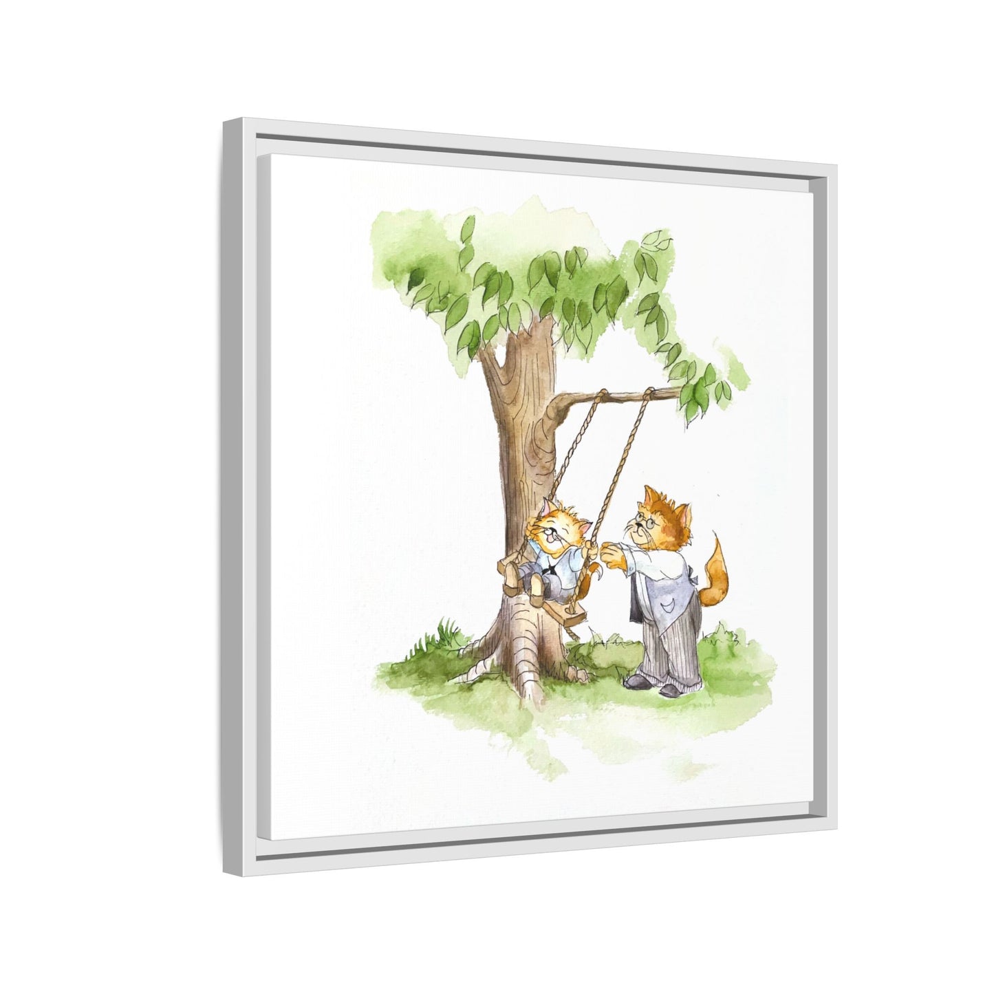 Kitty Fun Matte Canvas Framed