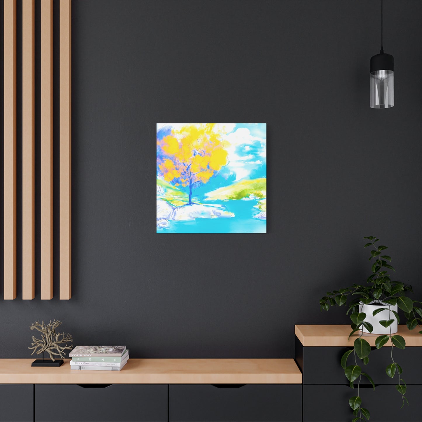 Joyful Landscape Matte Canvas, Stretched, 1.25"