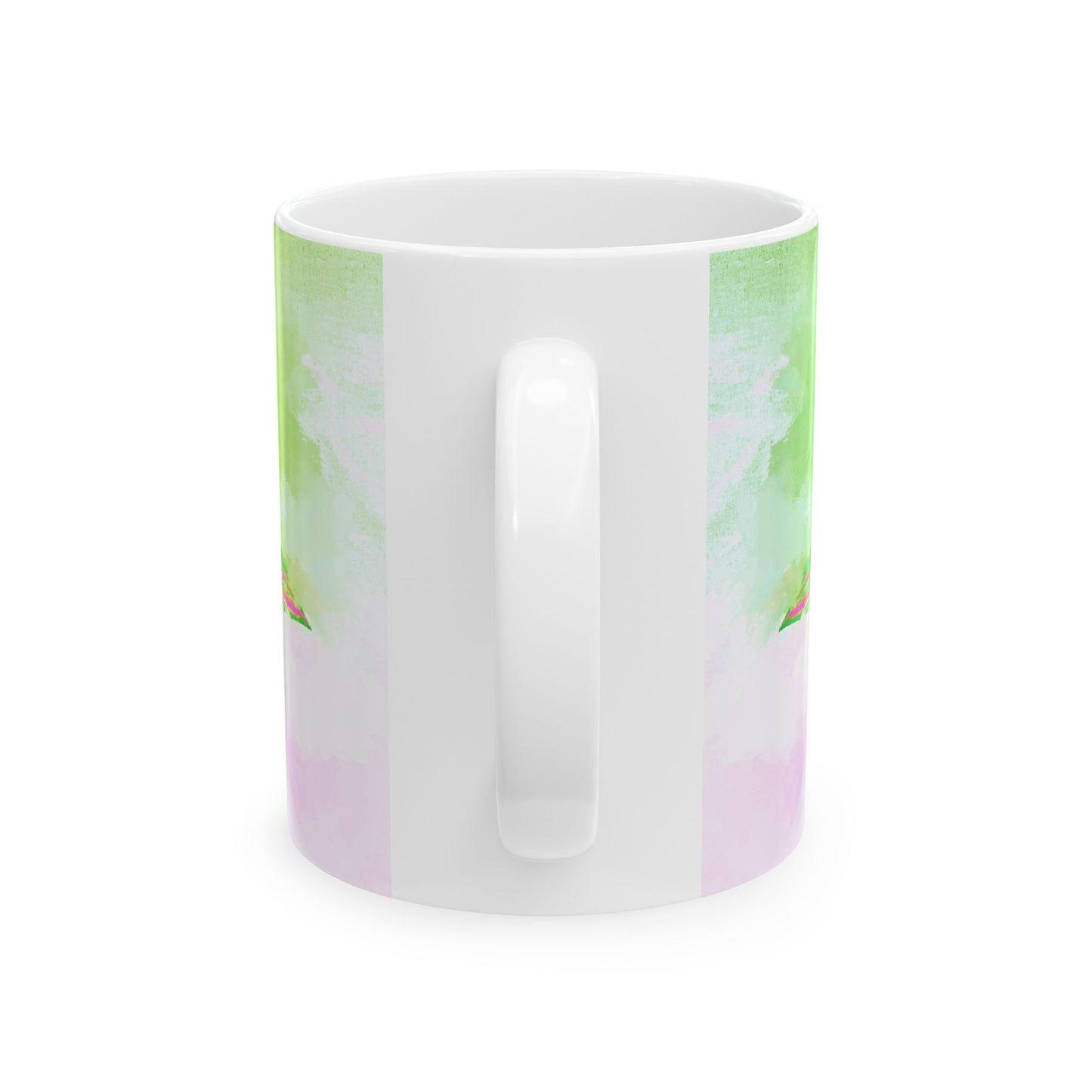 Zinnia Color Splash Mug Green “Dare to Be Humble”