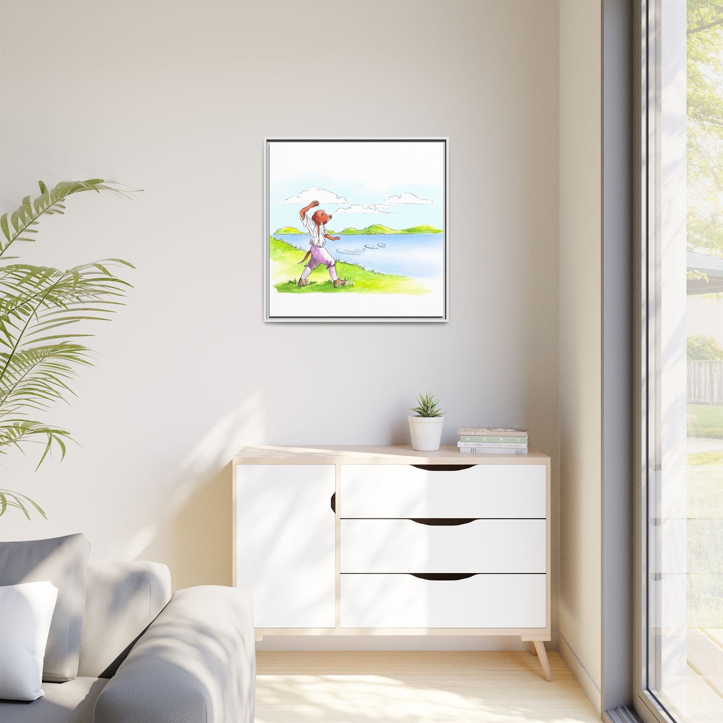 Dogi Fun Matte Canvas Framed