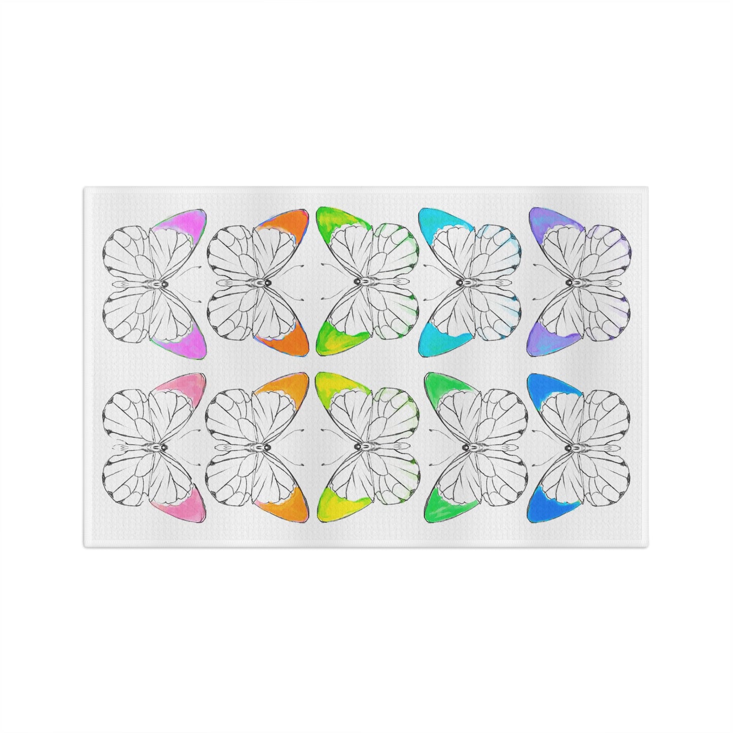 Dish Towels Microfiber Rainbow Butterflies