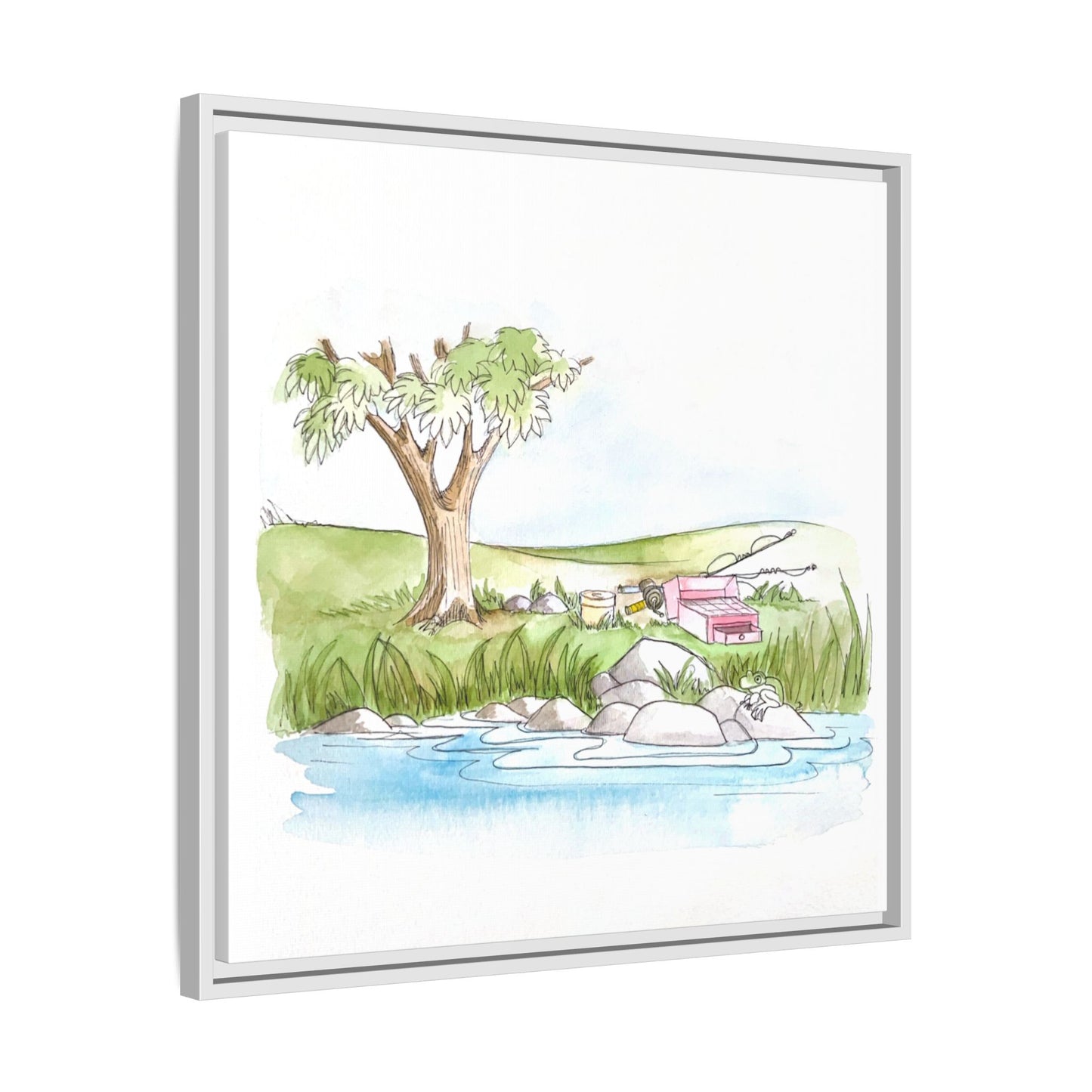 Kitty Fun Matte Canvas Framed