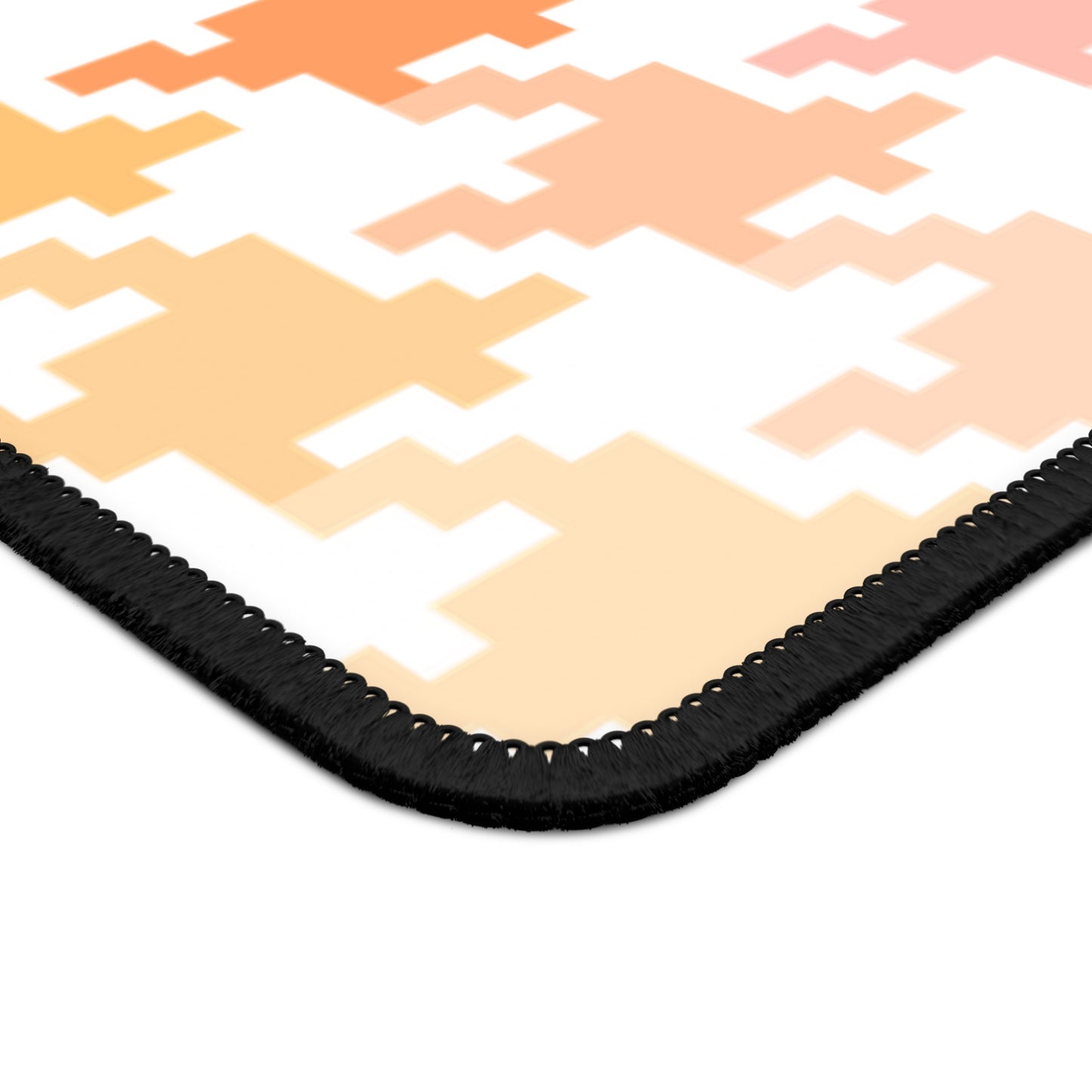 Office Houndstooth Fun Pink and Orange Gaming Mouse Pad