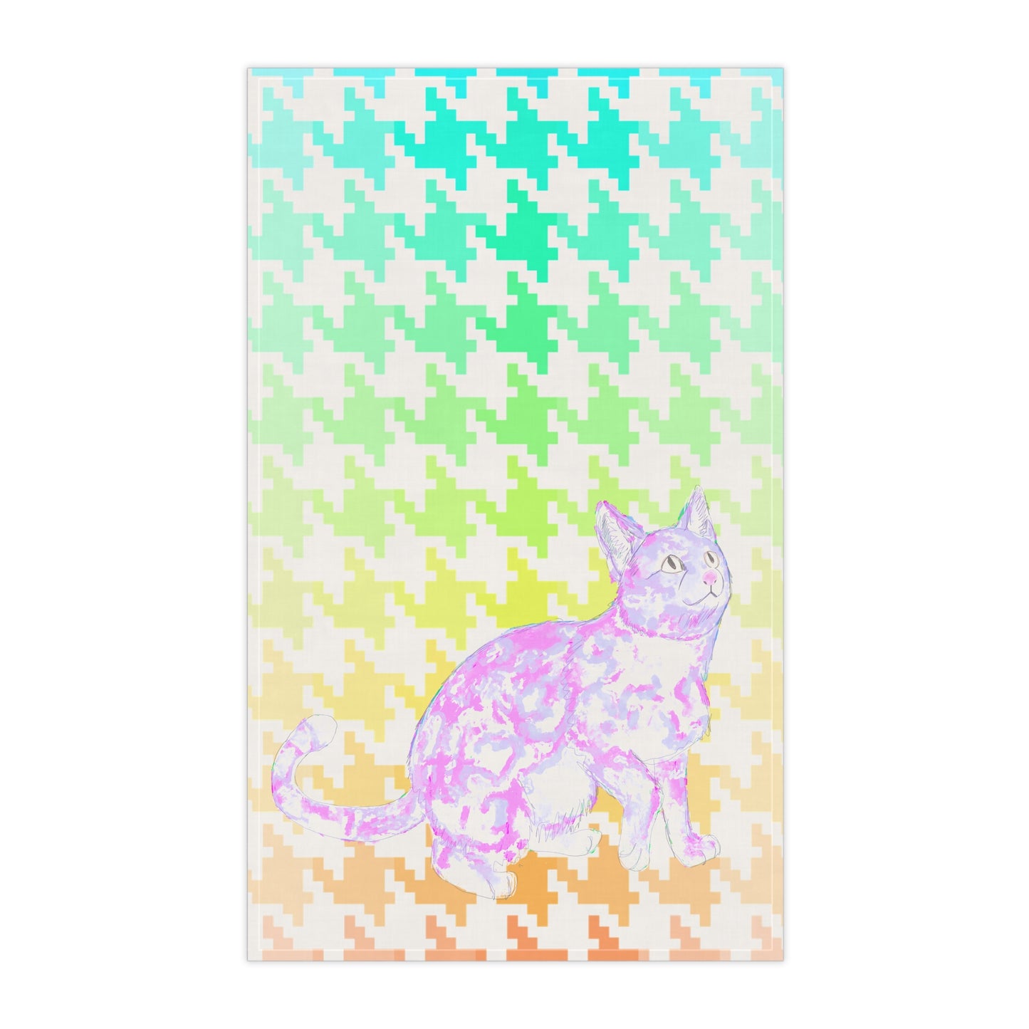 Colorful Cat Tea Towel