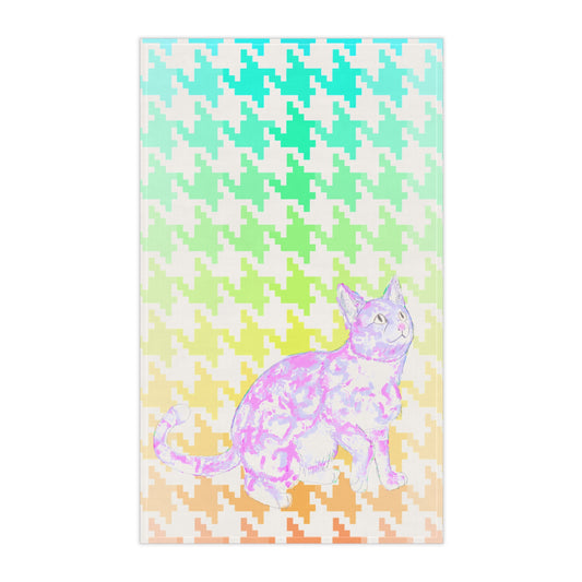 Colorful Cat Tea Towel