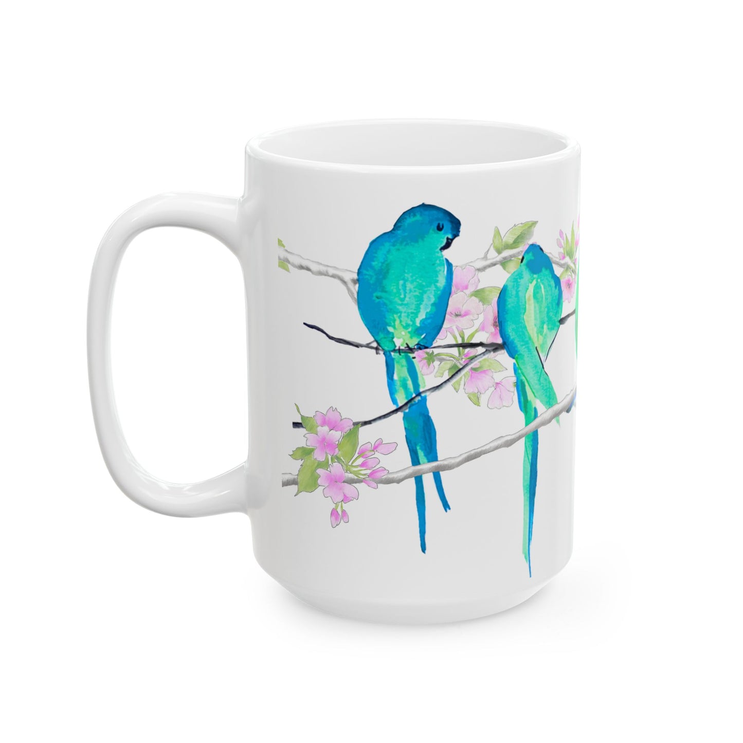 Blossoms & Birds Ceramic Mugs