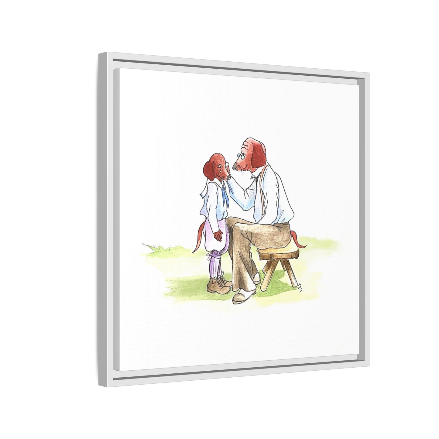 Dogi Fun Matte Canvas Framed