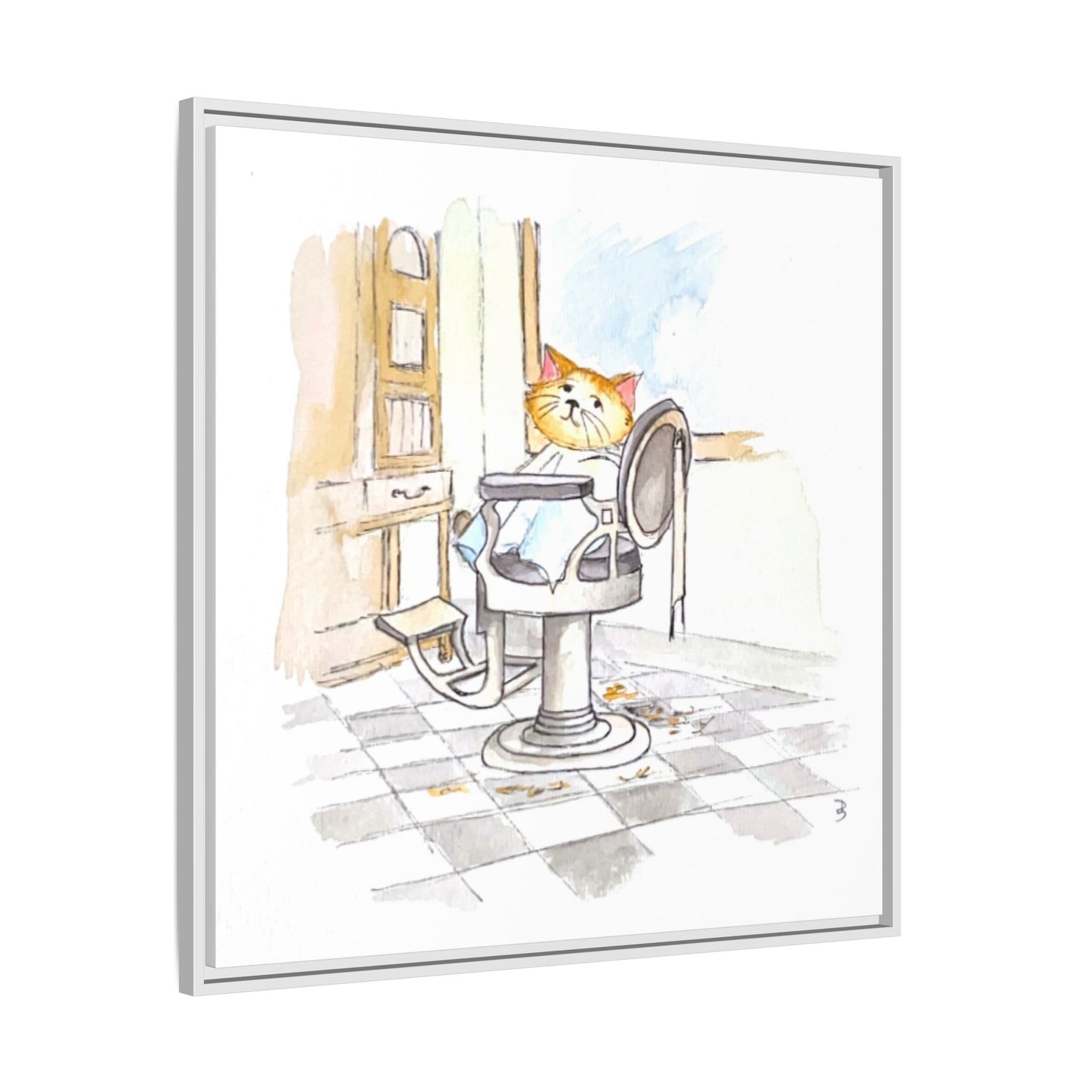 Kitty Fun Matte Canvas Framed