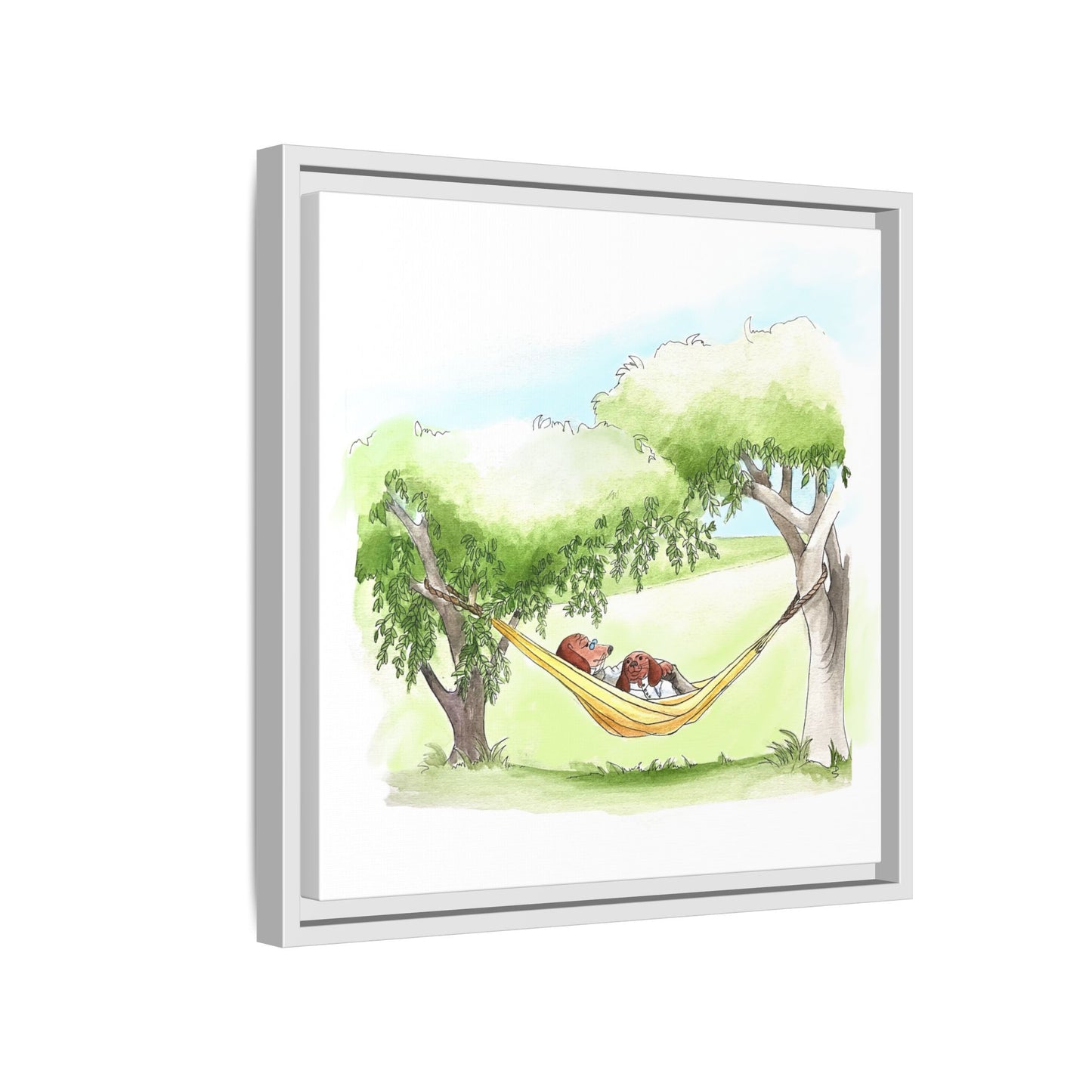 Dogi Fun Matte Canvas Framed