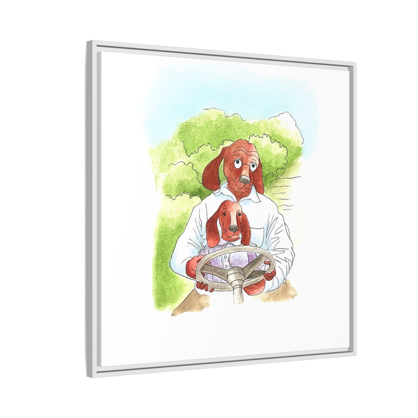 Dogi Fun Matte Canvas Framed