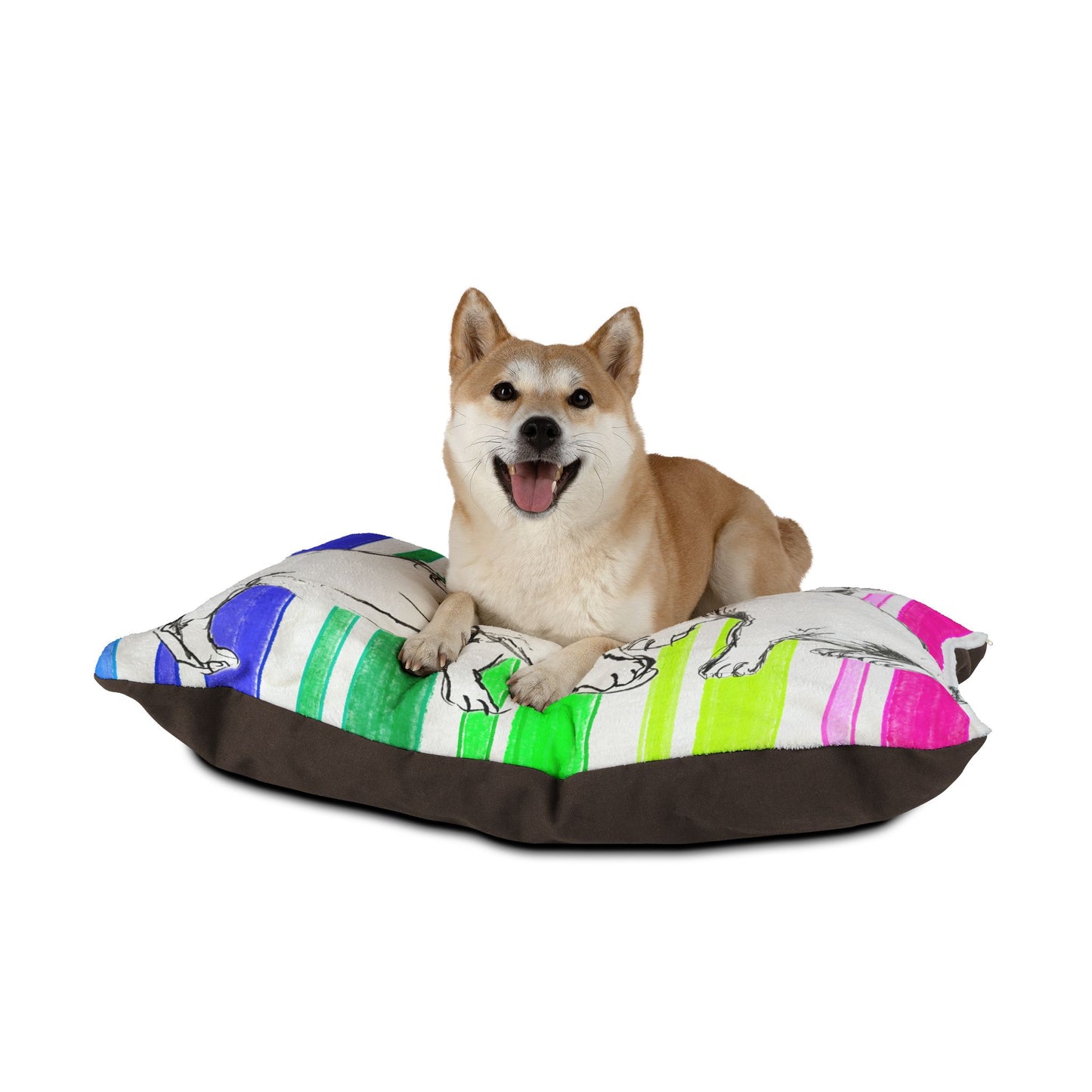 Dogi Butterfly Flutter Bed Multi Color Stripe, Bulldogs