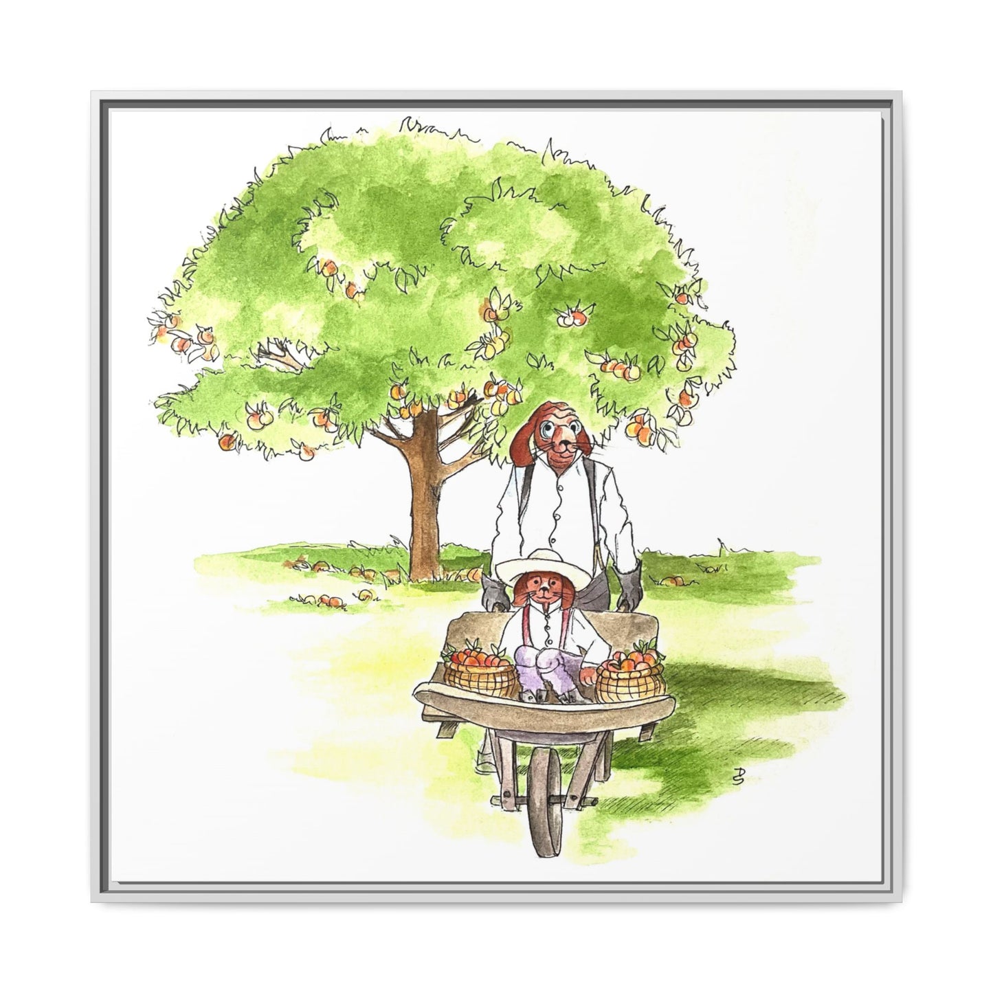 Dogi Fun Matte Canvas Framed