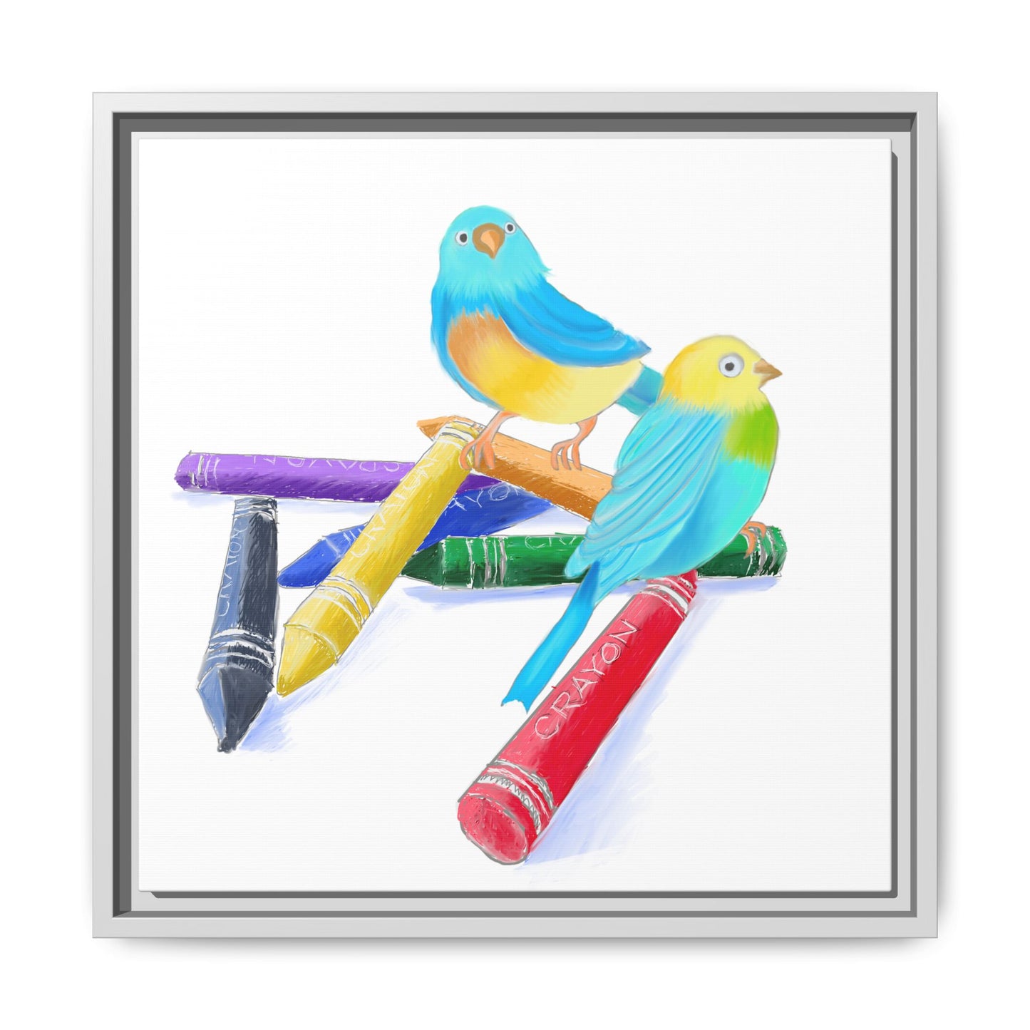 Jolly Birds Matte Canvas Framed