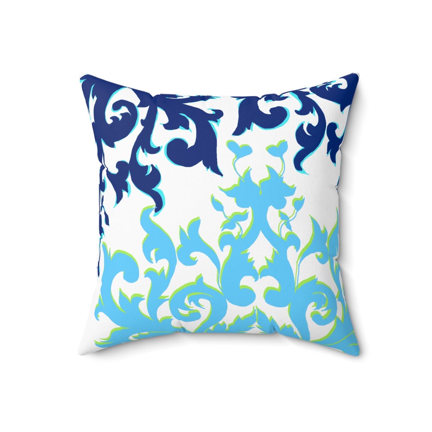 Scrollwork Polyester Square Pillow "Devote yourselves..."