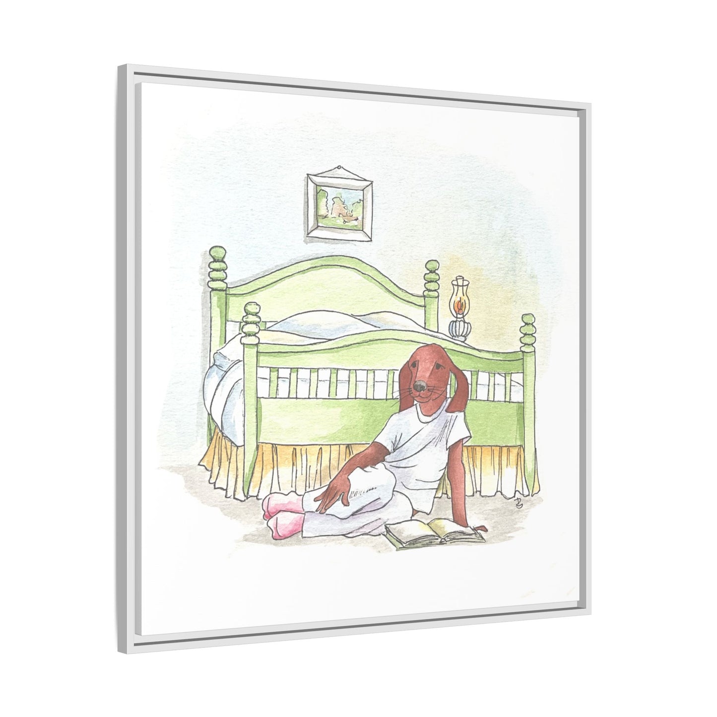 Dogi Fun Matte Canvas Framed