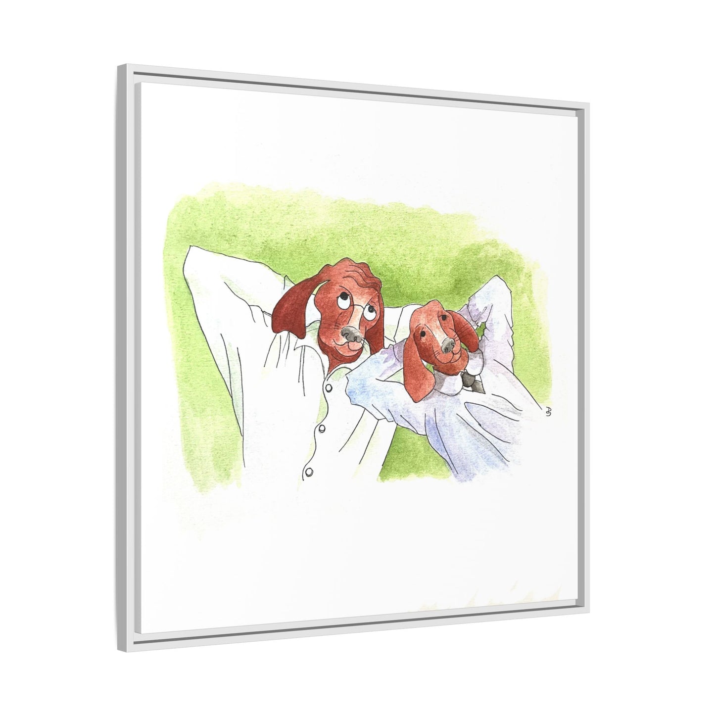 Dogi Fun Matte Canvas Framed
