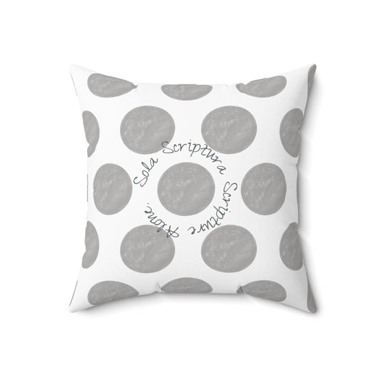 Polka Dot Joy Polyester Square Pillow "Sola Scriptura…”