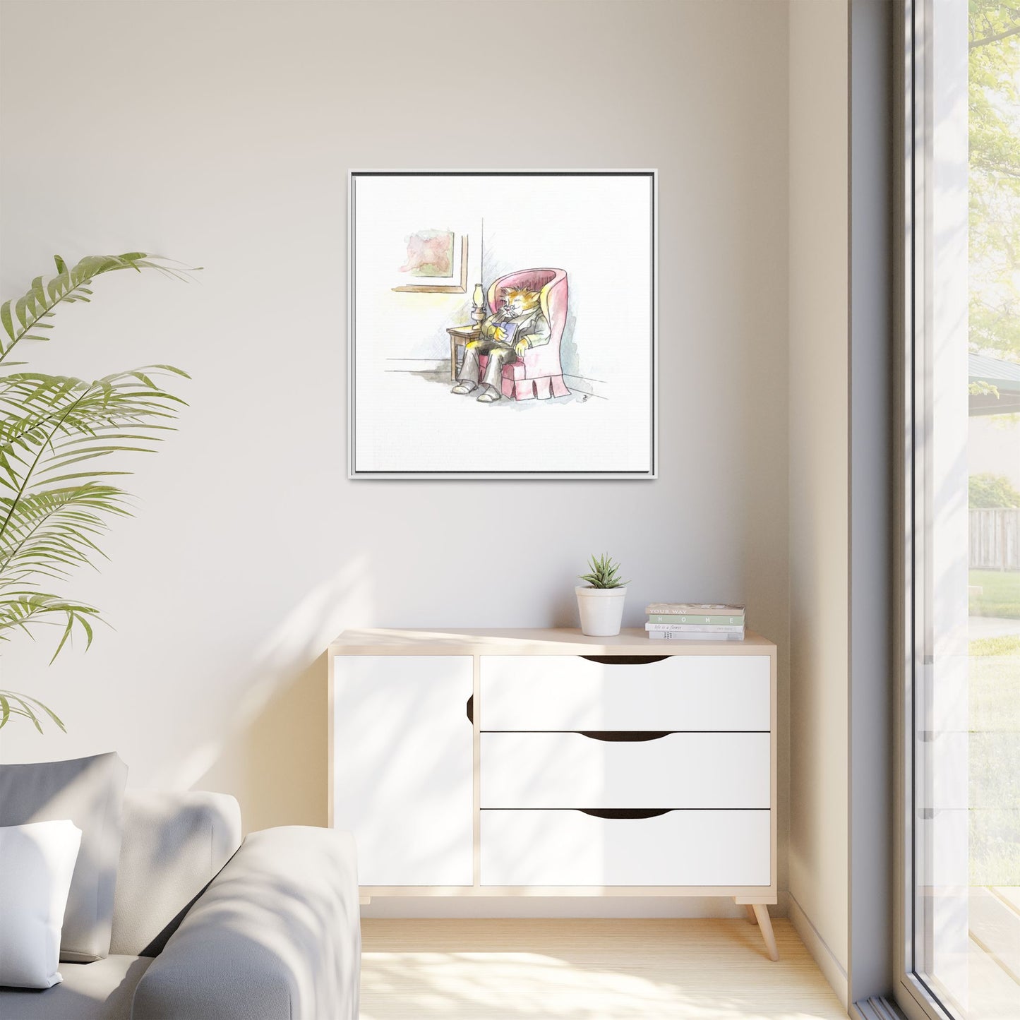 Kitty Fun Matte Canvas Framed