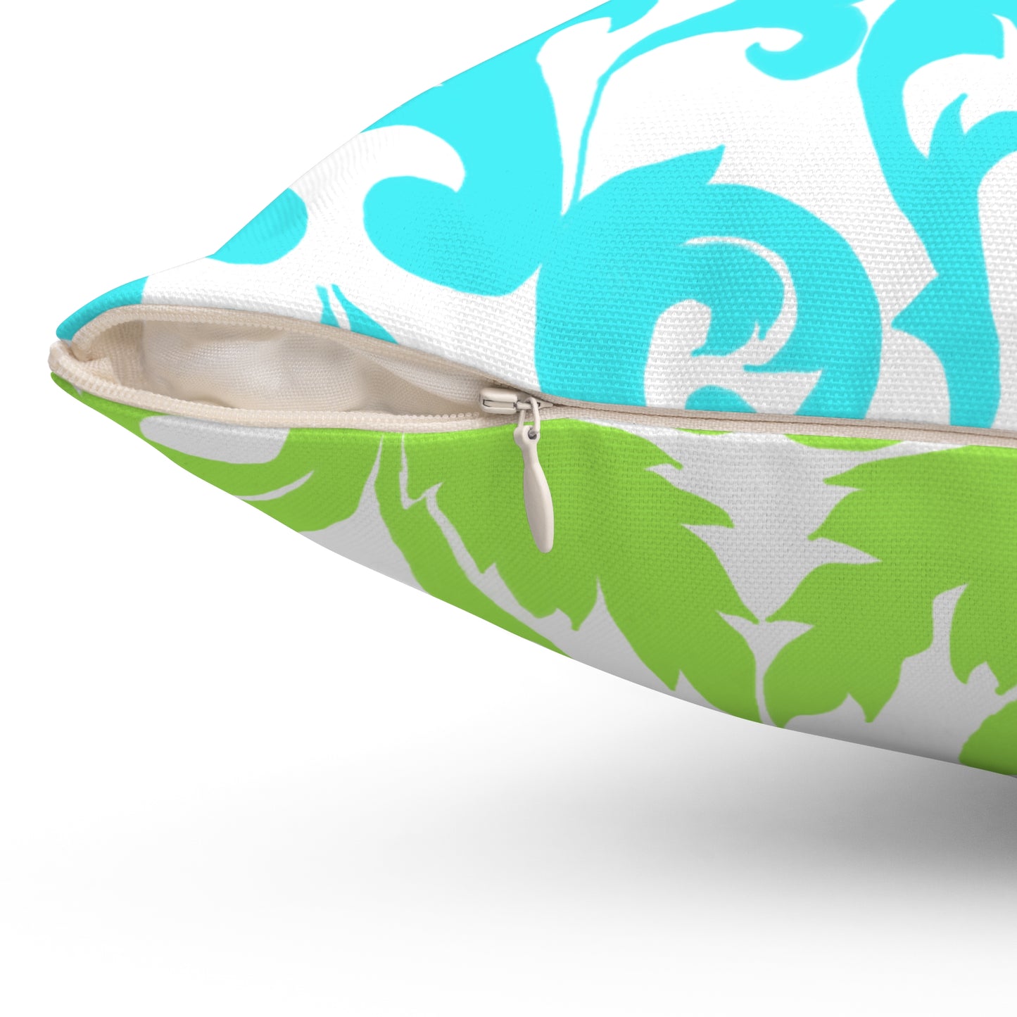 Scrollwork Polyester Square Pillow "Devote yourselves..."