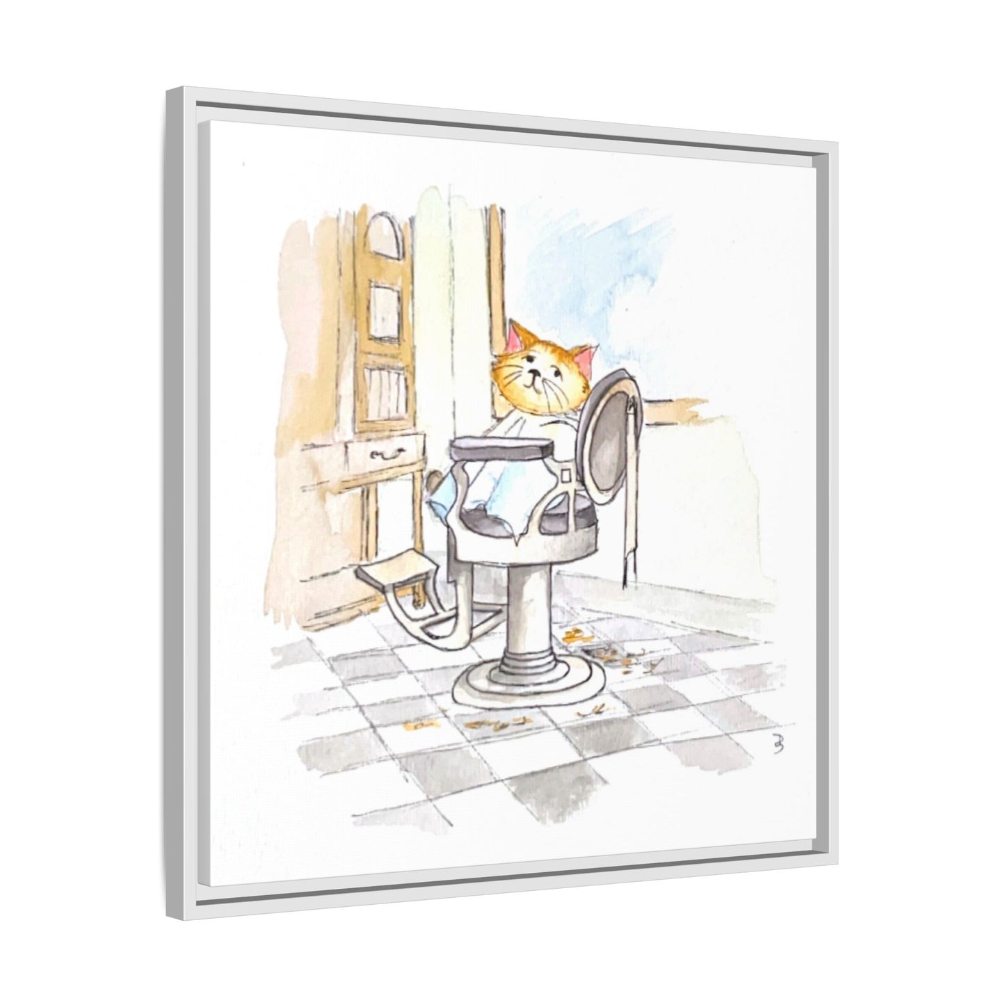 Kitty Fun Matte Canvas Framed