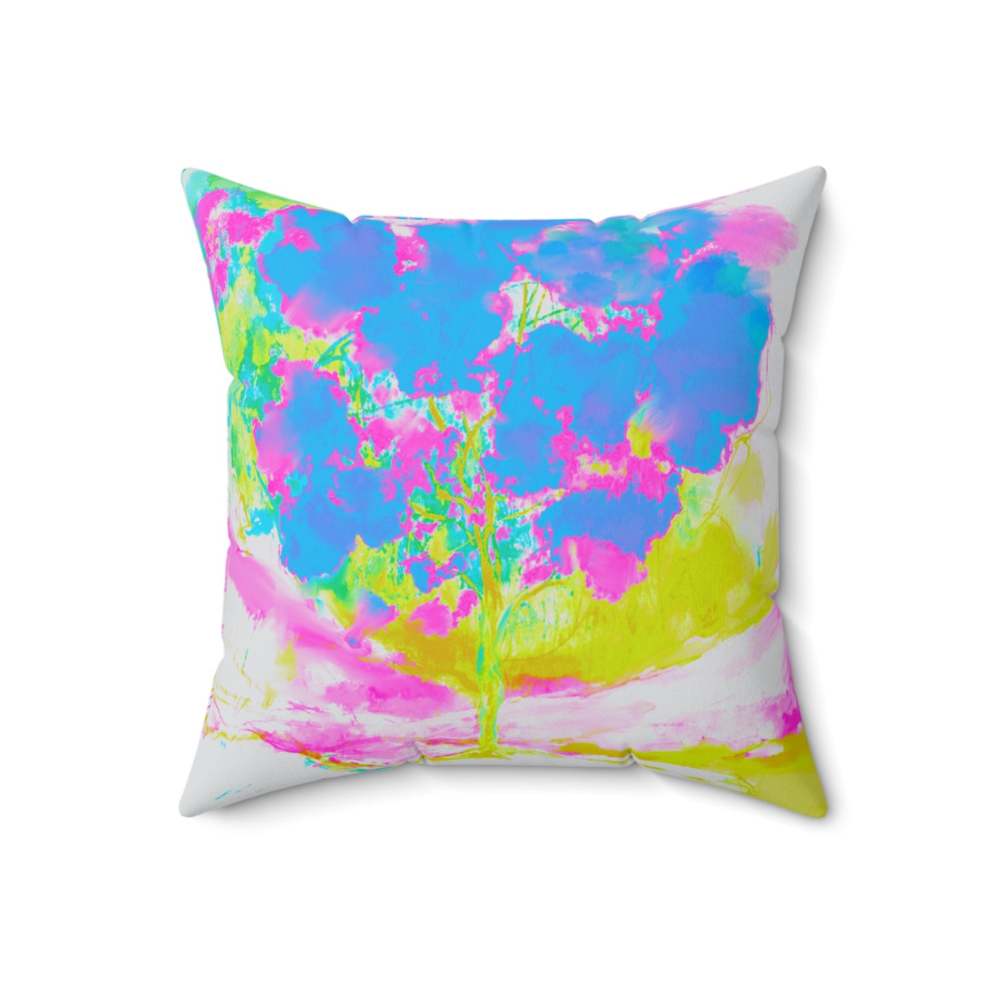 Flower Fun Pansy Spun Polyester Square Pillow