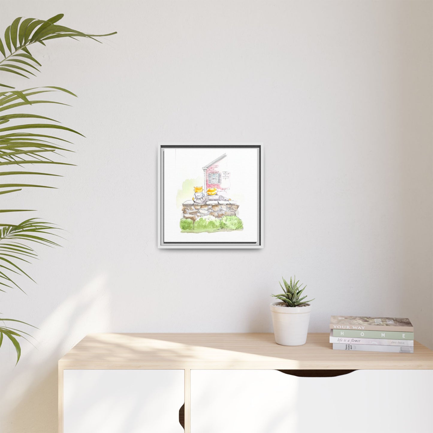 Kitty Fun Matte Canvas Framed