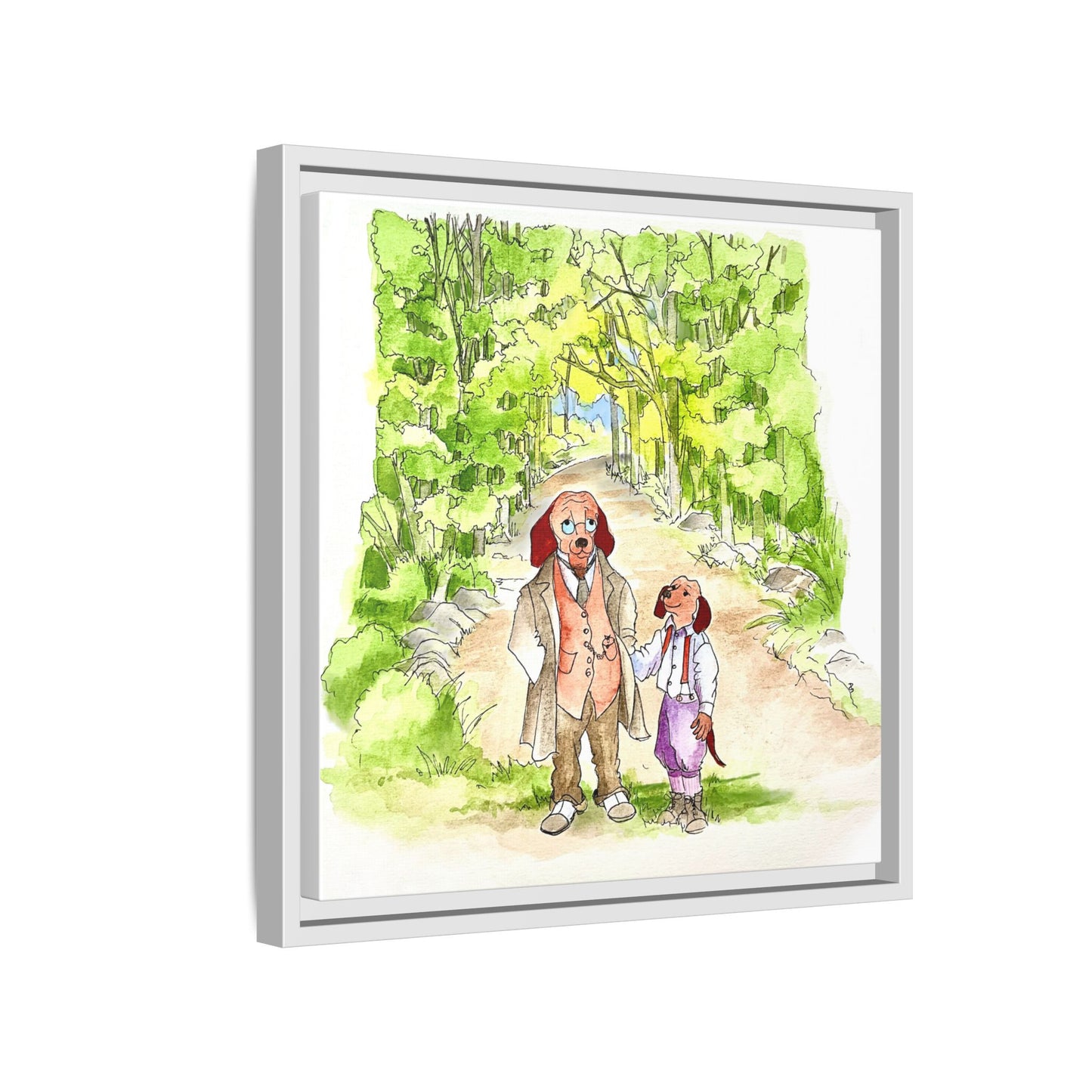 Dogi Fun Matte Canvas Framed