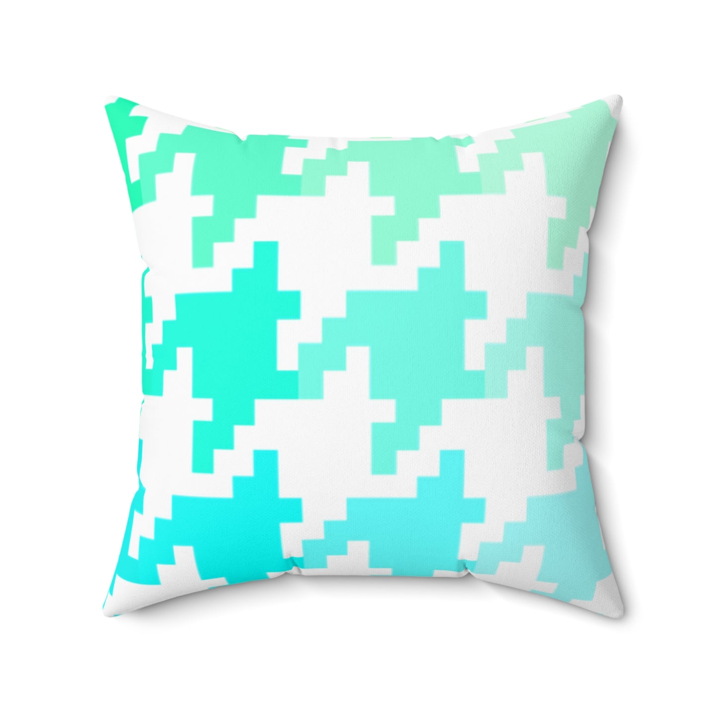 Hounds Tooth Fun Pillow Aqua