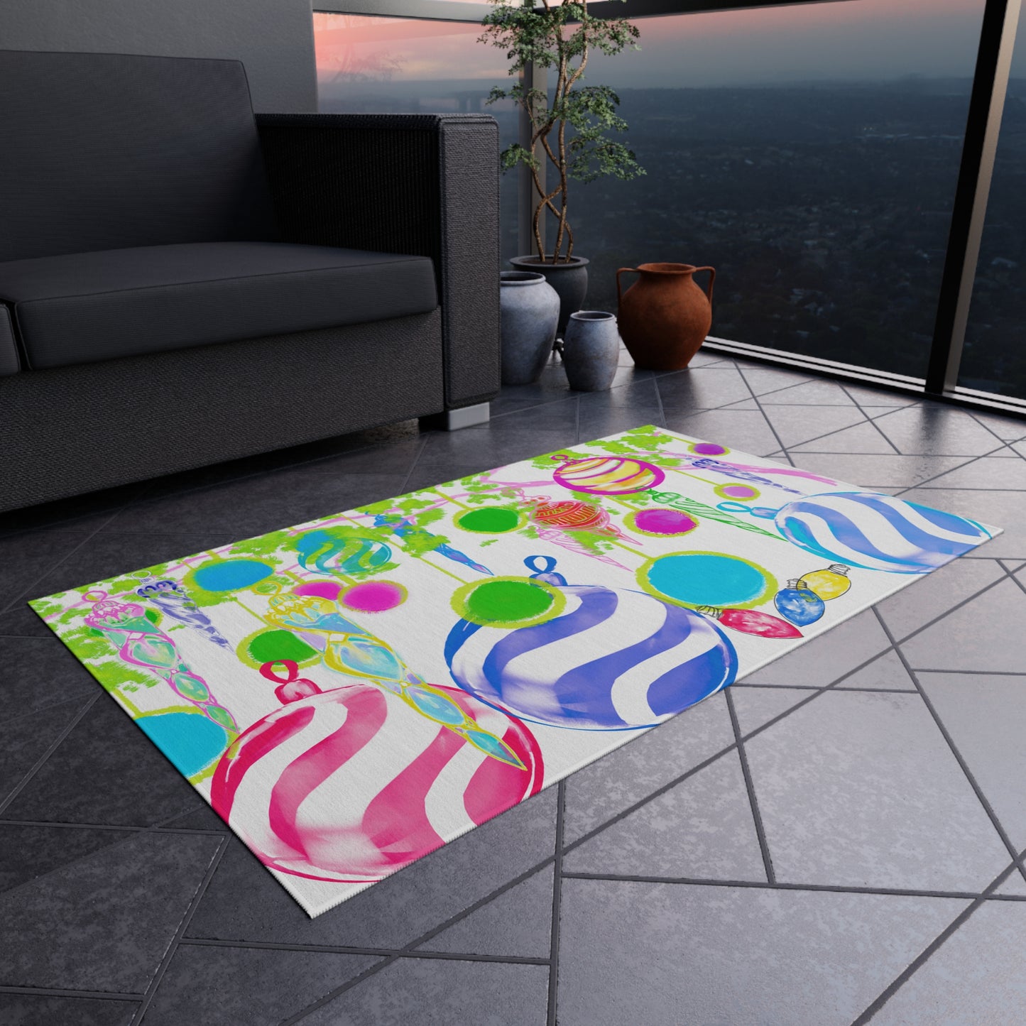 Indoor/Outdoor Rug Christmas Ornaments