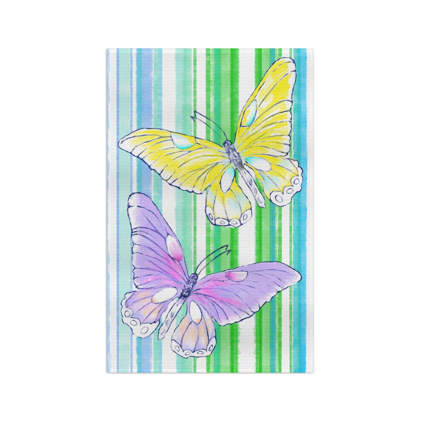 Dish Towels Microfiber Butterfly Stripes