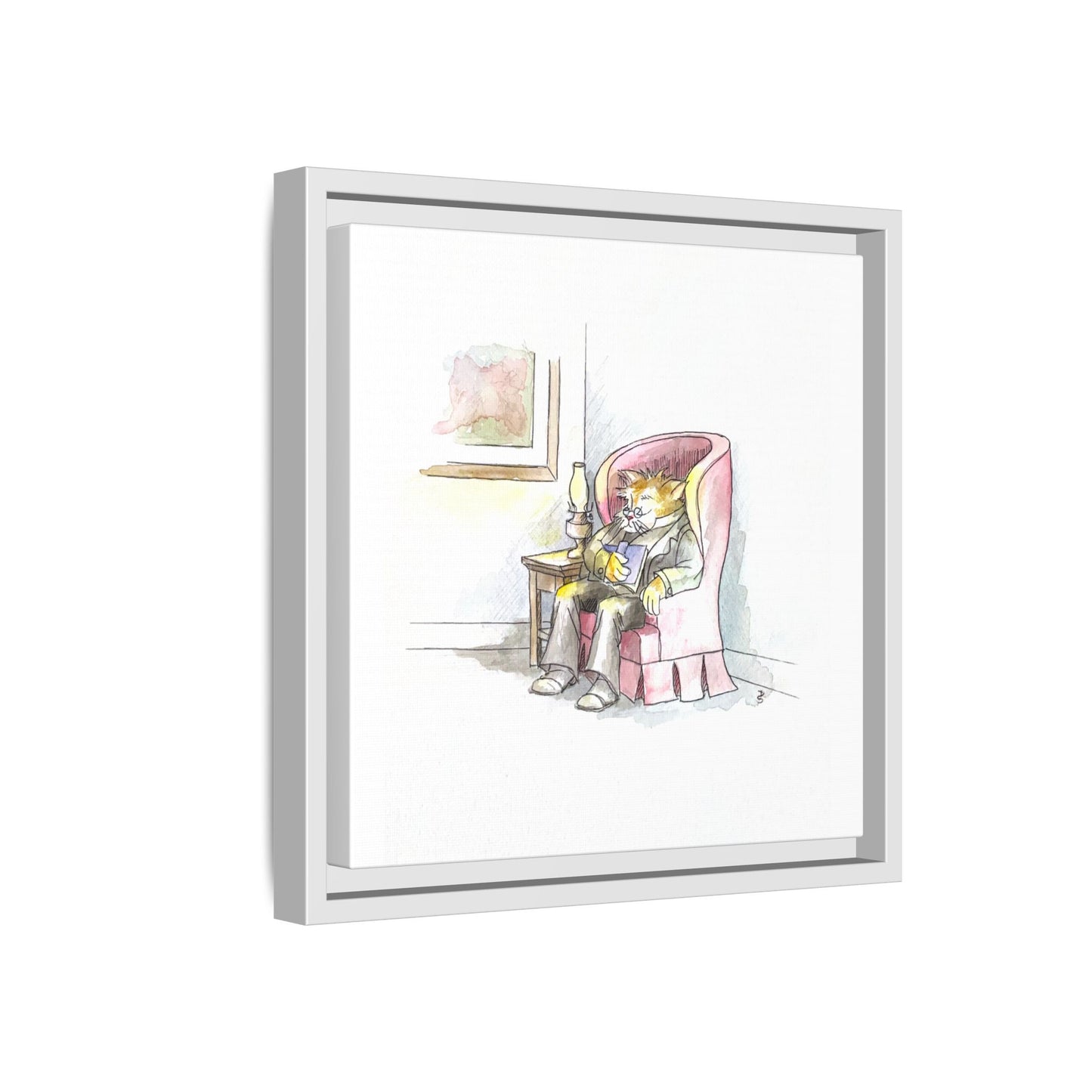 Kitty Fun Matte Canvas Framed