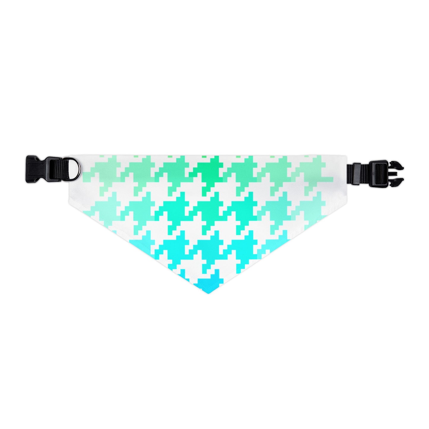 Pet Bandana Aqua Houndstooth Fun